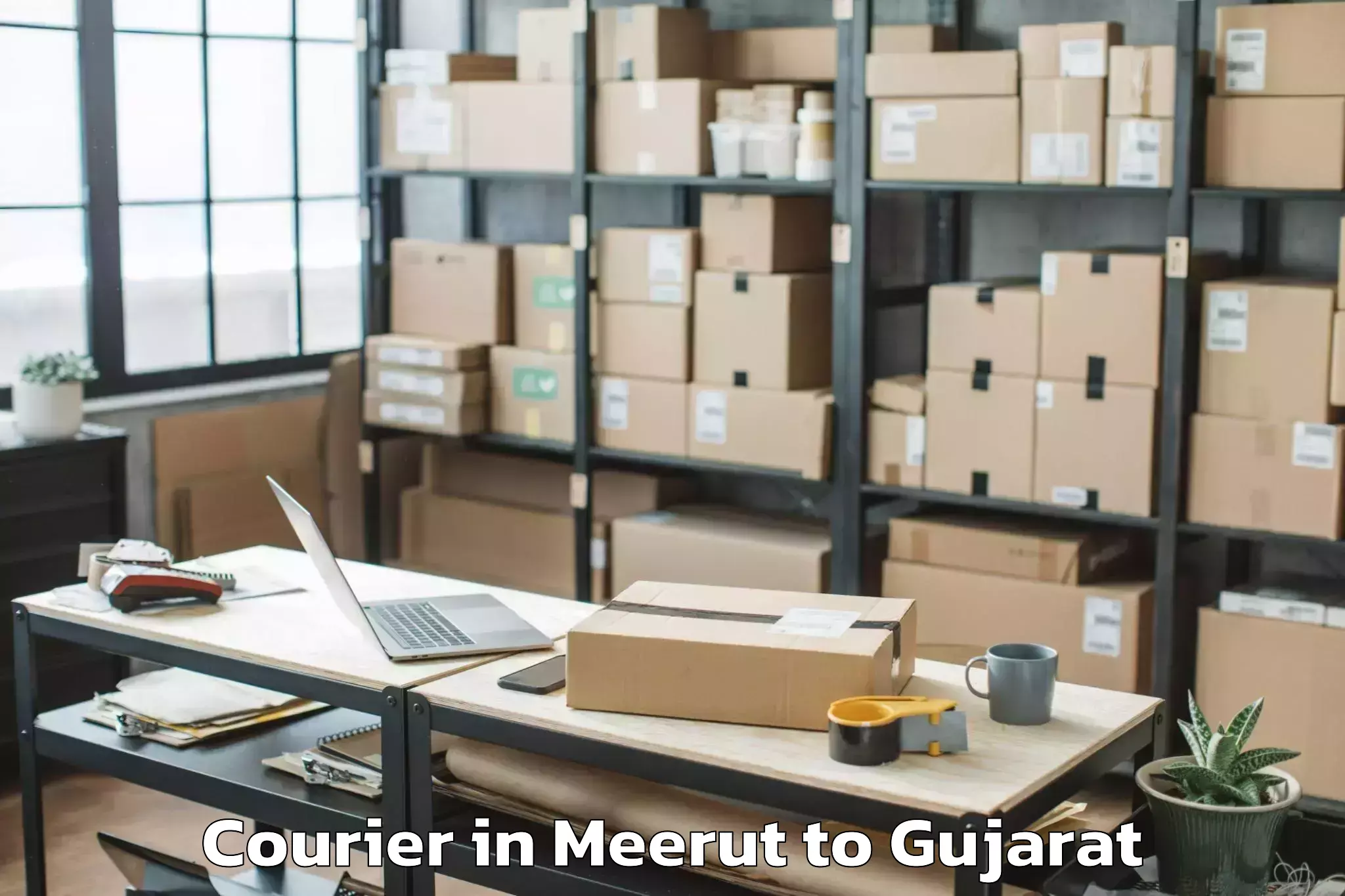 Affordable Meerut to Manavadar Courier